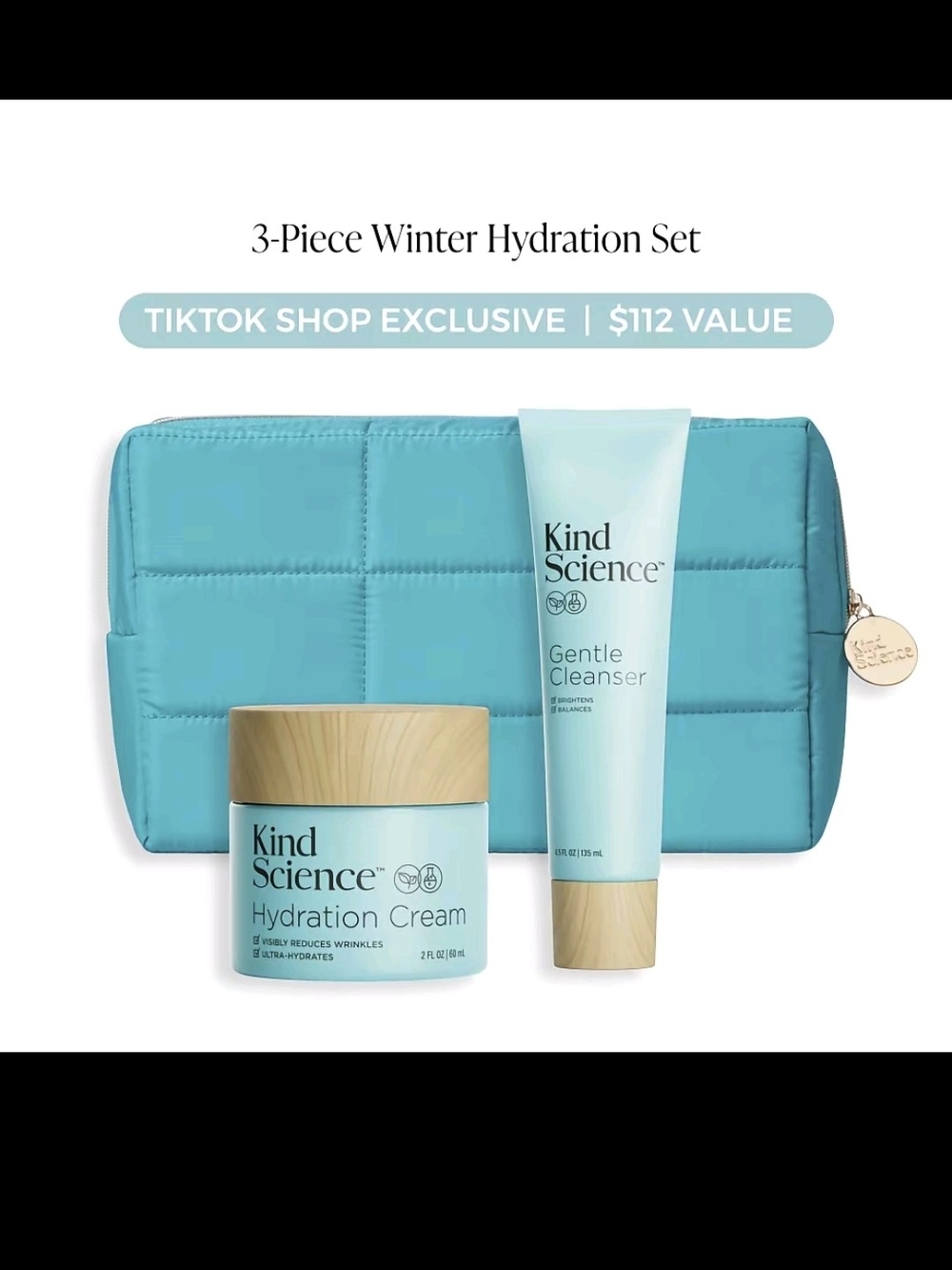 Kind Science Hydration Cream Set - 2 Piece With Bag New